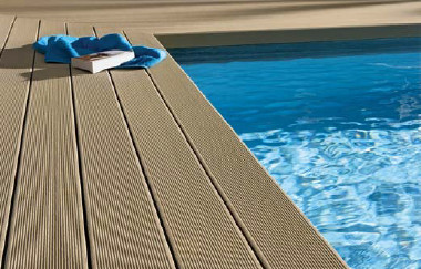 Zahradn terasa tvoen z materilu TWINSON u bznu